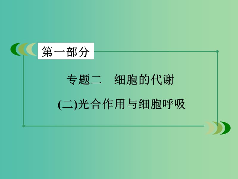 高考生物二轮复习 专题2 2光合作用与细胞呼吸课件.ppt_第3页