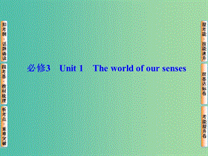 高考英語總復(fù)習(xí) Unit1 The world of our senses課件 牛津譯林版必修3.ppt