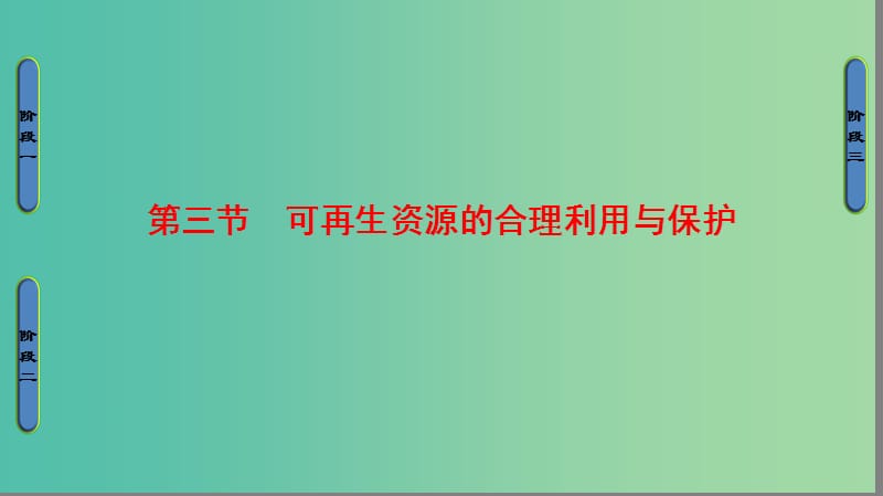 高中地理第3章自然资源的利用与保护第3节可再生资源的合理利用与保护课件新人教版.ppt_第1页