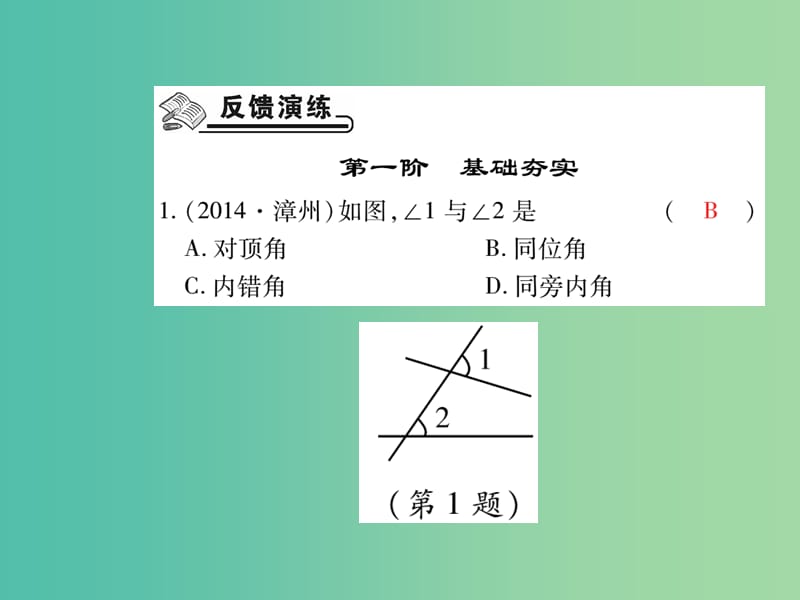 七年级数学下册 第五章 相交线与平行线 5.1.3 同位角 内错角 同旁内角练习课件 新人教版.ppt_第2页