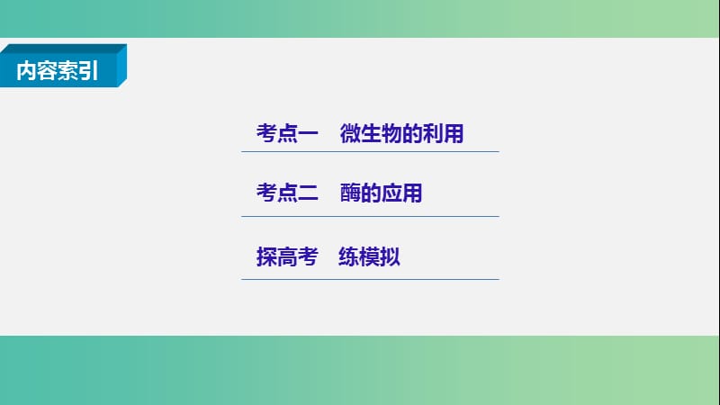 高考生物二轮复习 专题二十三 微生物的利用与酶的应用课件.ppt_第2页