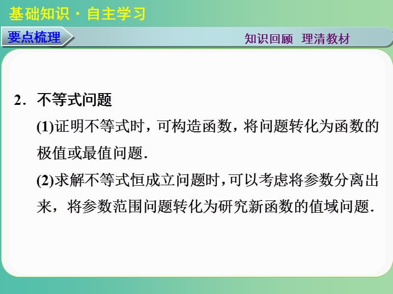 高考数学大一轮复习 第三章 第3讲 导数的应用课件 理.ppt_第3页