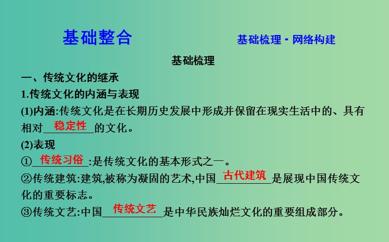 高考政治第一轮复习第二单元文化传承与创新第四课文化的继承性与文化发展课件新人教版.ppt_第2页