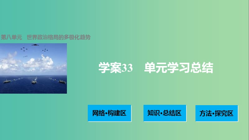 高中历史 第八单元 世界政治格局的多极化趋势 33 单元学习总结课件 北师大版必修1.ppt_第1页