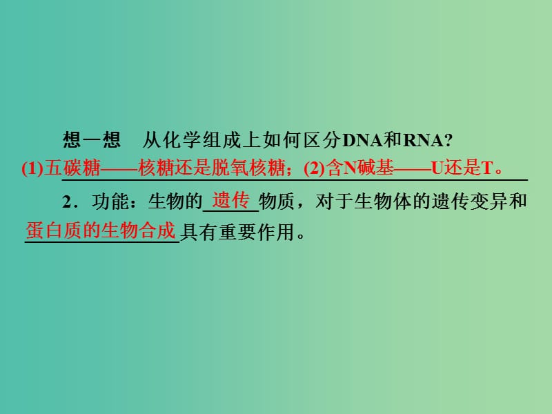 高考生物一轮复习 1.4遗传信息的携带者-核酸、细胞中的糖类和脂质课件.ppt_第3页