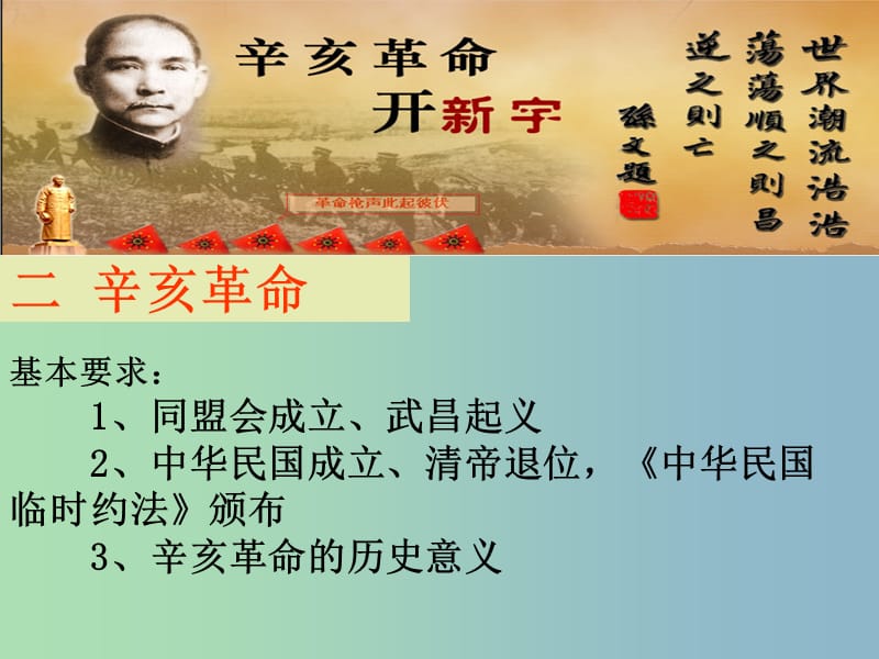 高中历史 专题三 近代中国的民主革命 辛亥革命课件 人民版必修1 .ppt_第2页