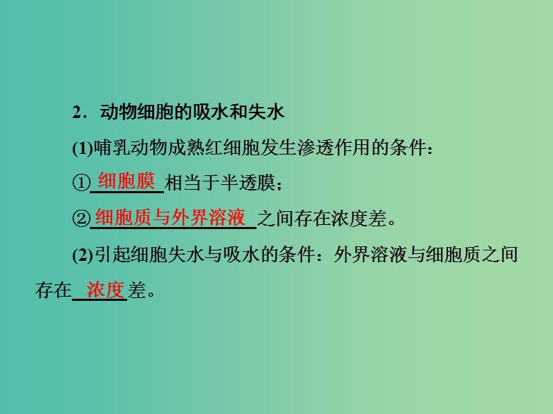 高考生物总复习 第2单元 第3讲 细胞的物质输入和输出课件 新人教版必修1.ppt_第3页