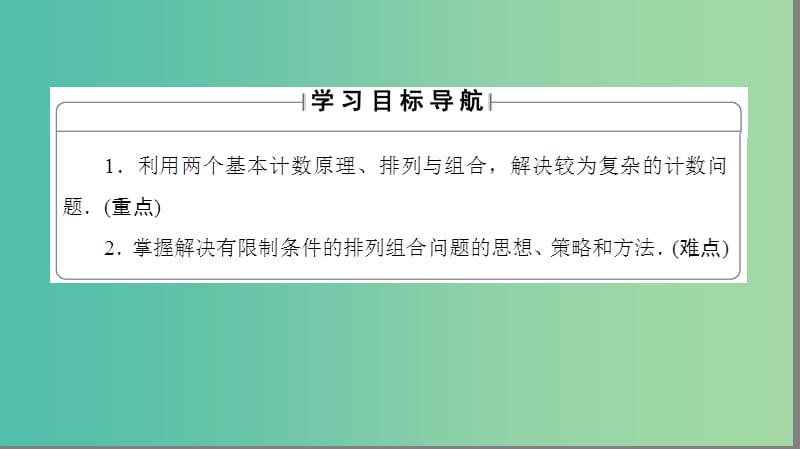 高中数学 第一章 计数原理 1.4 计数应用题课件 苏教版选修2-3.ppt_第2页