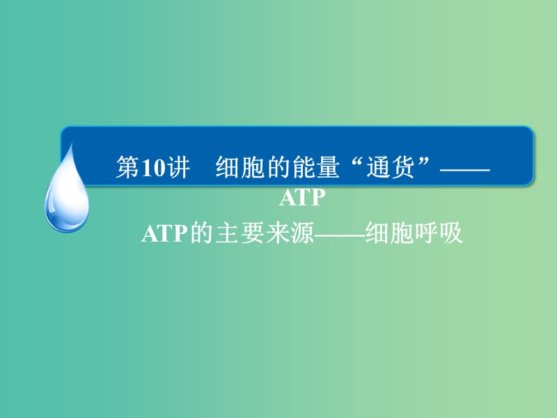 高考生物一轮总复习 3.1.0细胞的能量“通货”ATP ATP的主要来源—细胞呼吸课件.ppt_第3页