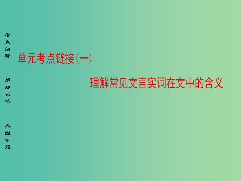 高中语文单元考点链接1理解常见文言实词在文中的含义课件苏教版选修唐宋八大家散文蚜.ppt_第1页