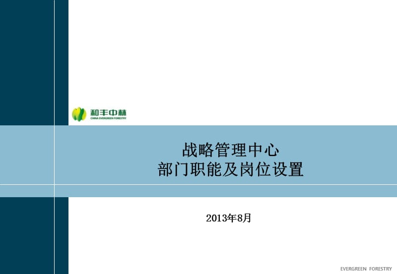 战略管理中心部门职能及岗位设置.ppt_第1页