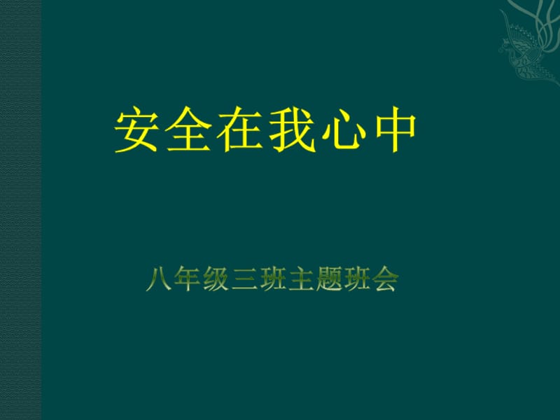 安全在我心中主题班会.ppt_第1页