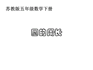 已知周長求直徑.ppt