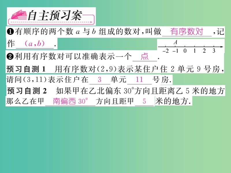 七年级数学下册 第7章 平面直角坐标系 7.1.1 有序数对课件 （新版）新人教版.ppt_第2页