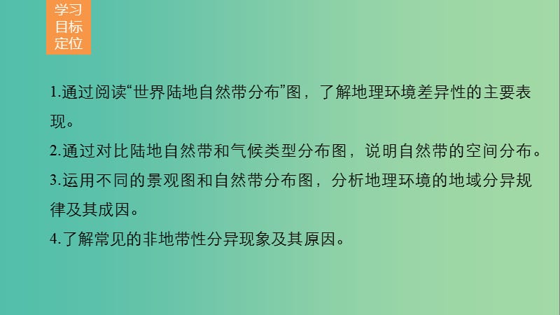 高中地理 第三单元 第一节 地理环境的差异性课件 鲁教版必修1.ppt_第2页