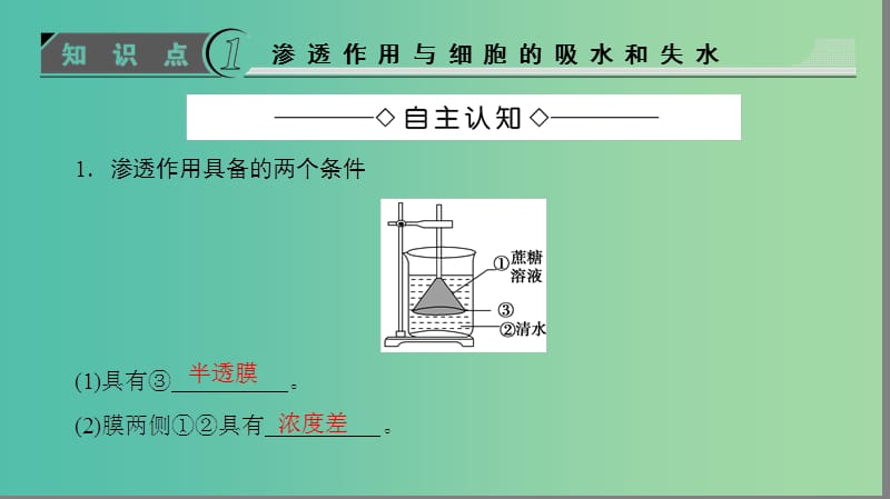 高中生物 第4章 细胞的物质输入和输出 第1节 物质跨膜运输的实例课件 新人教版必修1.ppt_第3页