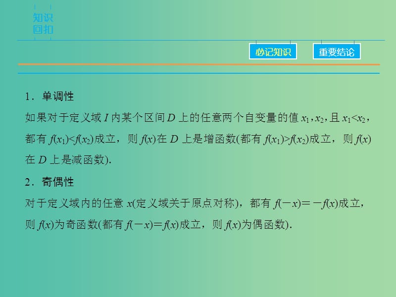 高考数学二轮复习 第1部分 专题2 必考点4 函数图象与性质课件 文.ppt_第3页