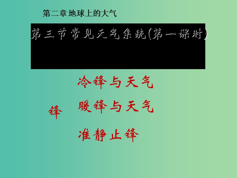 高中地理 2.3常见的天气系统（第1课时）课件 新人教版必修1.ppt_第1页