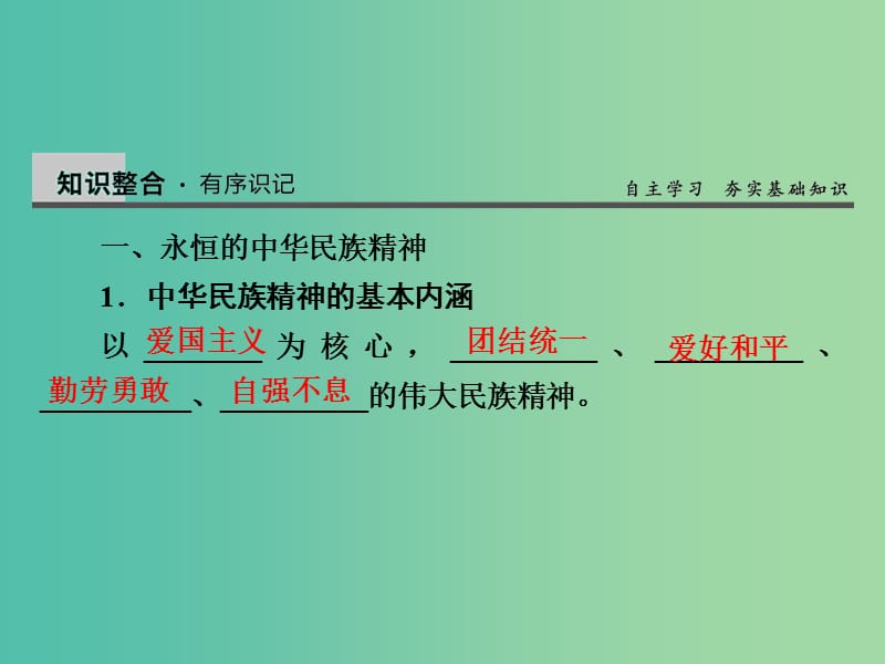 高考政治第一轮复习 第11单元 第27课 我们的民族精神课件.ppt_第3页