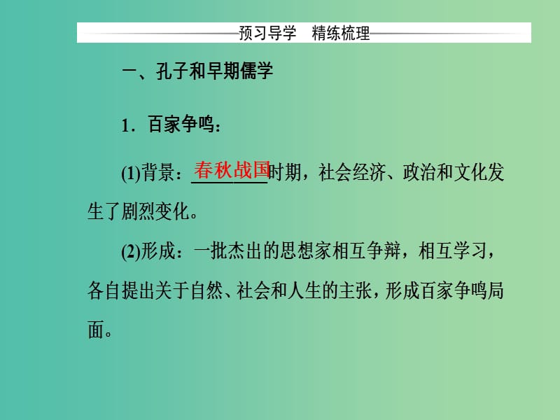 高中历史 专题一 中国传统文化主流思想的演变 一 百家争鸣课件 人民版必修3.PPT_第3页