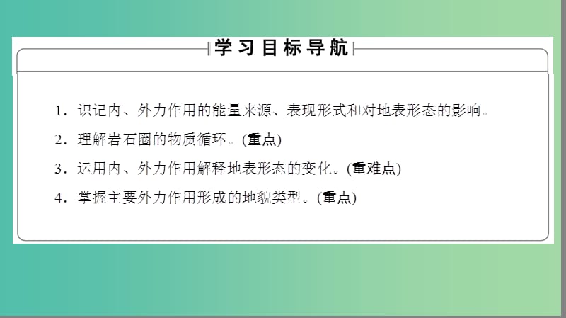 高中地理 第4章 地表形态的塑造 第1节 营造地表形态的力量课件 新人教版必修1.ppt_第2页