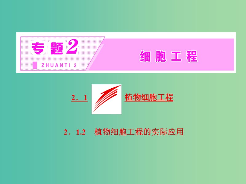 高中生物 第1部分 专题2 细胞工程 2.1 植物细胞工程 2.1.2 植物细胞工程的实际应用课件 新人教版选修3.ppt_第2页