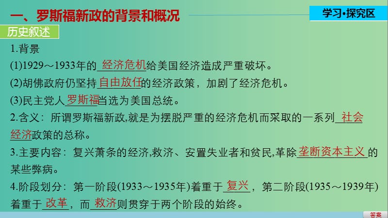 高中历史 第六单元 资本主义运行机制的调节 23 罗斯福新政课件 北师大版必修2.ppt_第3页