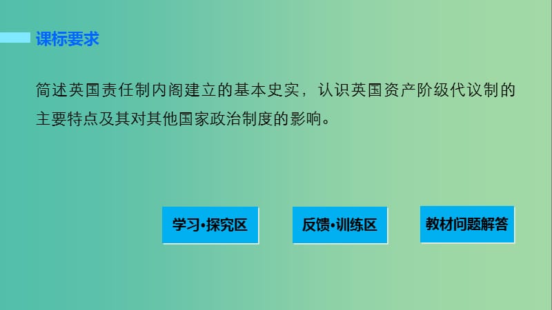 高中历史 第四单元 构建资产阶级代议制的政治框架 2 英国责任制内阁的形成课件 新人教版选修2.ppt_第2页