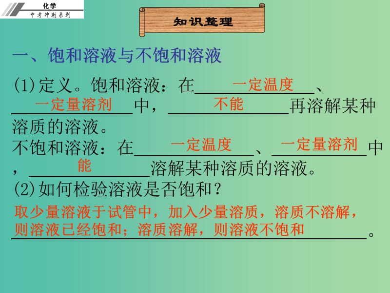 中考化学总复习 第十三章 饱和溶液 溶解度（课堂本）课件.ppt_第3页