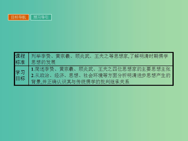 高中历史 第一单元 中国传统文化主流思想的演变 4 明清之际 活跃的儒家思想课件 新人教版必修3.ppt_第2页