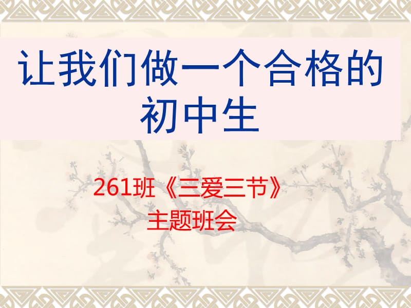 做一名合格的中学生班会.ppt_第1页