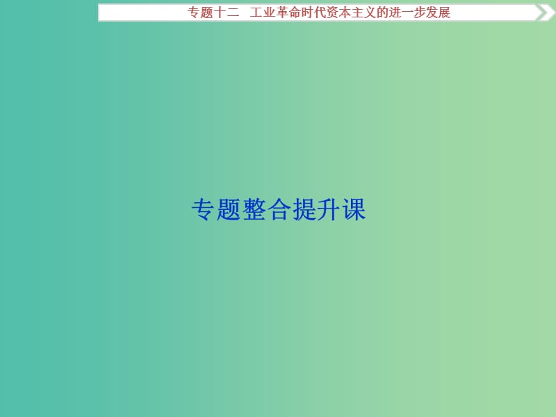 高考历史一轮复习 专题12 工业革命时代资本主义的进一步发展专题整合提升课课件.ppt_第2页