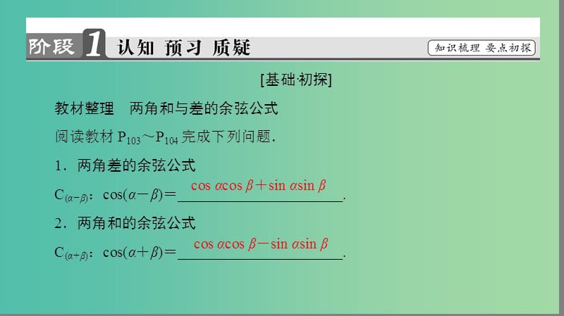 高中数学 第三章 三角恒等变换 3.1.1 两角和与差的余弦课件 苏教版必修4.ppt_第3页