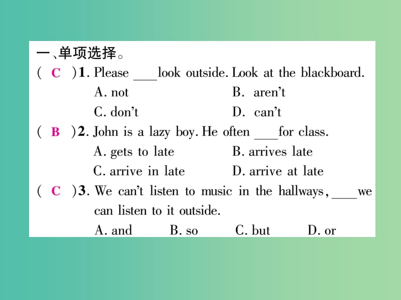 七年级英语下册 双休作业4课件 （新版）人教新目标版.ppt_第2页