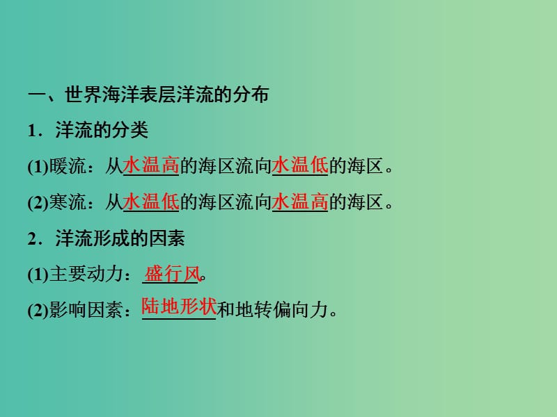 高考地理一轮复习第1部分自然地理第4章地球上的水第二讲大规模的海水运动课件新人教版.ppt_第3页