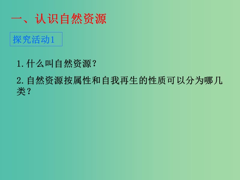 高中地理 4.1 自然资源与人类课件2 鲁教版必修1.ppt_第2页