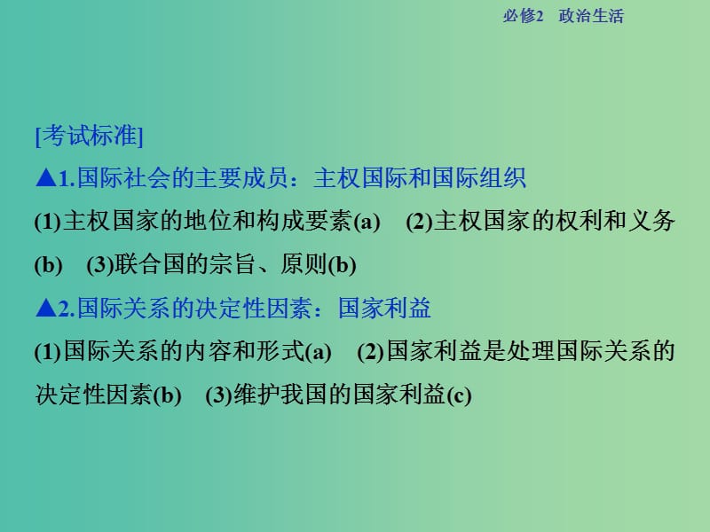 高考政治总复习 第四单元 第八课 走近国际社会课件 新人教版必修2.ppt_第2页