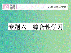 八年級語文下冊 專題復(fù)習(xí)六 綜合性學(xué)習(xí)課件 （新版）新人教版.ppt