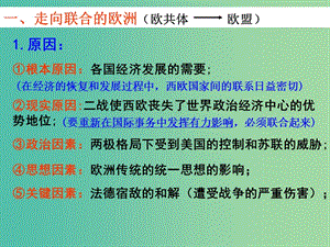 高考?xì)v史 第八單元 世界政治格局的多極化趨勢(shì) 第24課 世界多極化的發(fā)展趨勢(shì)課件 北師大版必修1.ppt