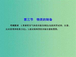 高考化學(xué)總復(fù)習(xí) 10.3物質(zhì)的制備課件.ppt