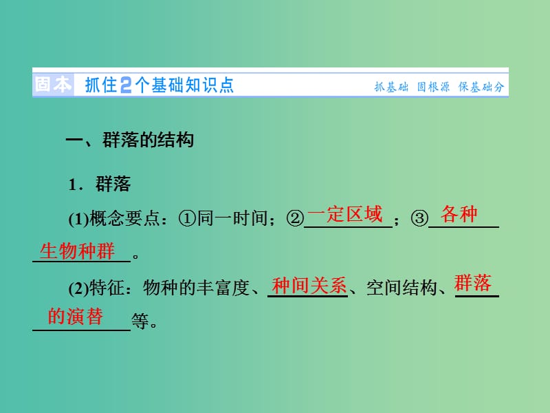 高考生物总复习 第2单元 第2讲 群落的结构和演替课件 新人教版必修3.ppt_第2页