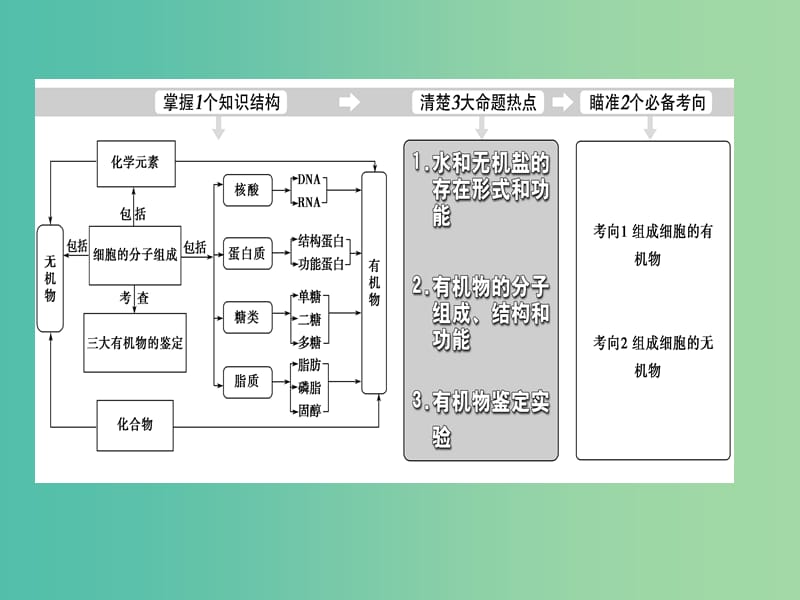 高考生物二轮复习 专题1 第1讲 细胞的分子组成课件.ppt_第2页