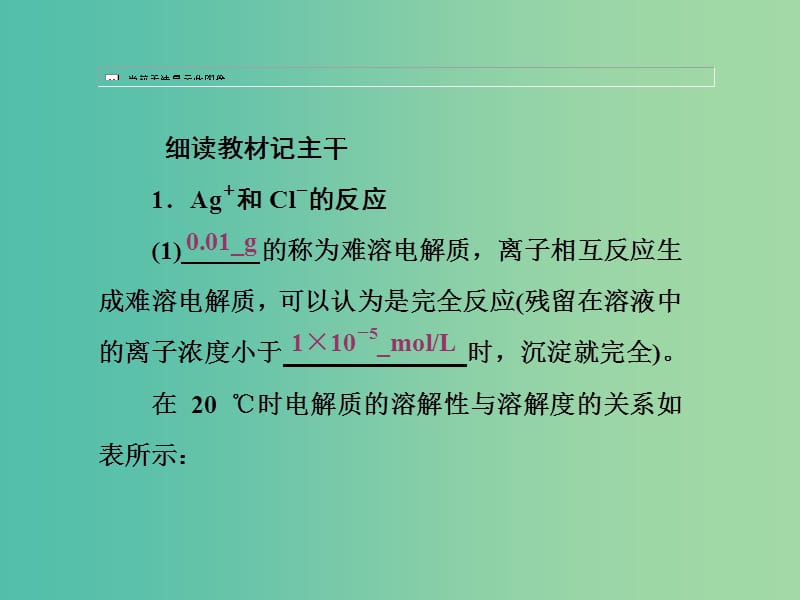 高中化学 第三章 水溶液中的离子平衡 第四节 难溶电解质的溶解平衡课件 新人教版选修4.ppt_第3页