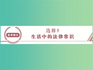 高考政治總復(fù)習(xí) 專題二 民事權(quán)利和義務(wù)課件 新人教版選修5.ppt