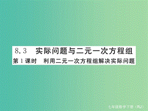 七年級數(shù)學(xué)下冊 8.3 第1課時 利用二元一次方程解決實際問題（小冊子）課件 （新版）新人教版.ppt