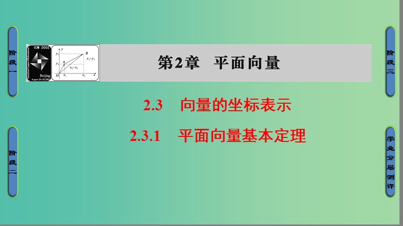 高中数学 第二章 平面向量 2.3.1 平面向量基本定理课件 苏教版必修4.ppt_第1页