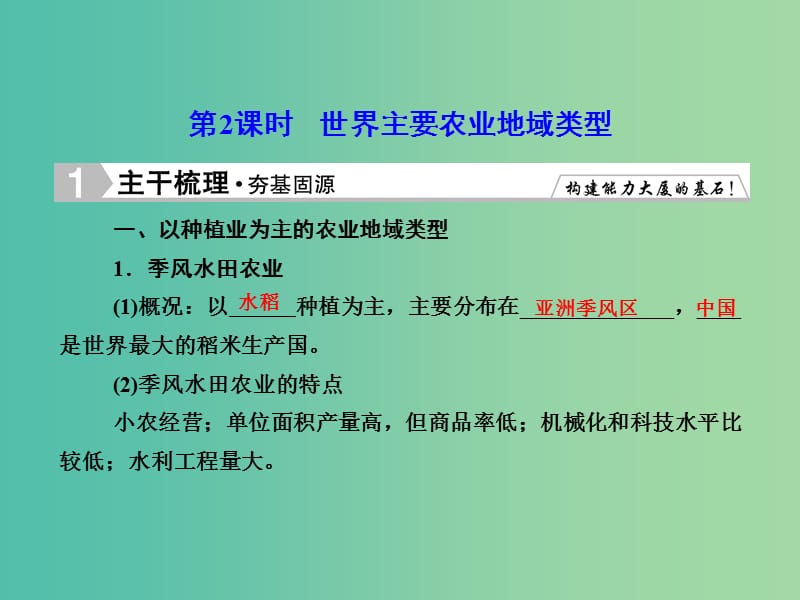 高考地理总复习 8.2世界主要农业地域类型课件.ppt_第1页