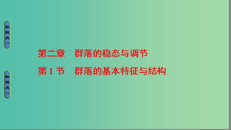 高中生物第2单元生物群体的稳态与调节第2章群落的稳态与调节第1节群落的基本特征与结构课件中图版.ppt_第1页