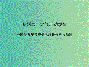 高考地理二輪復習 第二部分 專題二 大氣運動規(guī)律 考點一 大氣運動規(guī)律課件.ppt