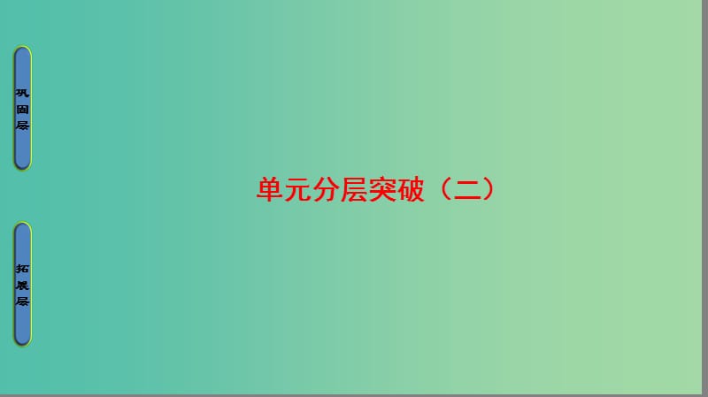 高中地理 第2单元 走可持续发展之路单元分层突破课件 鲁教版必修3.ppt_第1页